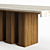 Travertine Draped Wood Dining Table 3D model small image 4
