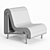 Cozy Wood Lounge Chair 3D model small image 6