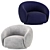 Elegant Julep Armchair by Tacchini 3D model small image 2