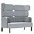 Sleek Comfort: Story High-Back 2-Seater 3D model small image 7