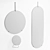 Elegant Moebe Mirrors in Brass & Black 3D model small image 3