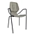 Sleek Prostoria Oblikant Chair: Metal Legs with Armrests 3D model small image 1