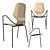 Sleek Prostoria Oblikant Chair: Metal Legs with Armrests 3D model small image 4