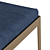 Luxury Fendi Aura Ottoman - Golden Finish 3D model small image 6