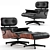 Elegant Eames Lounge Chair & Ottoman 3D model small image 1