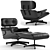 Elegant Eames Lounge Chair & Ottoman 3D model small image 4