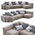 Luxurious Pasha Sofa: Sophisticated Design, Italian Craftsmanship 3D model small image 2