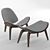 Elegant Shell Chair: Modern Comfort 3D model small image 1