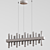 Elegant Crystal Chandelier: 100cm & 82cm Lengths 3D model small image 5