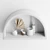 Boho Arc Wall Shelf: Artful, Raw-Hewn Design 3D model small image 3