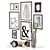IKEA Decor Set: Clock, Frame, Vase, Candle & Mirror 3D model small image 2