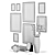 IKEA Decor Set: Clock, Frame, Vase, Candle & Mirror 3D model small image 5