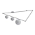 Modern Triangle 3-Lamp 3D model small image 2
