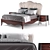 Luxurious Fratelli Barri Rimini Bed & Nightstand 3D model small image 1