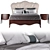 Luxurious Fratelli Barri Rimini Bed & Nightstand 3D model small image 2