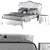 Luxurious Fratelli Barri Rimini Bed & Nightstand 3D model small image 5