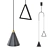 Fergus Pendant Lamp: Stylish Conical Design 3D model small image 1