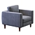 Prastoria Elegance Armchair: Luxurious Comfort for Your Home 3D model small image 2
