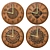 Elegant Wooden Clock Collection 3D model small image 1