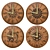 Elegant Wooden Clock Collection 3D model small image 2