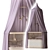 Cot with Canopy: Stylish and Spacious 3D model small image 2