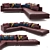 Bruce Leather Sofa Vol-3: Stylish & Spacious 3D model small image 1