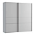 Sleek Sliding Wardrobe Trio 3D model small image 2