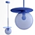Stylish Glass and Metal Pendant Light 3D model small image 3
