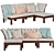 Modular 3-Seater Garden Sofa: APPLARO/EPLARO 3D model small image 5