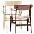 Modern Scandinavian CH26 Chair & Drop Leaf HM6 Table 3D model small image 4