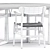 Modern Scandinavian CH26 Chair & Drop Leaf HM6 Table 3D model small image 5