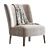 Luxurious Febo Armchair by Maxalto 3D model small image 1