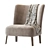 Luxurious Febo Armchair by Maxalto 3D model small image 4