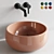 Cielo Tino Washbasin: Elegant Ceramic Counter Top 3D model small image 7
