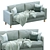 Stylish Karlstad Sofa by IKEA 3D model small image 3