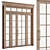 Neo Classic Glass & Wood Door 3D model small image 1