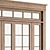 Neo Classic Glass & Wood Door 3D model small image 2