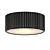 Sleek Ribbed Ceiling Light 3D model small image 1