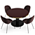 Stylish Gubi Beetle Dining Set 3D model small image 2
