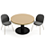 Stylish Gubi Beetle Dining Set 3D model small image 3