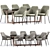 Modern Daniella Strip Dining Chair 3D model small image 1