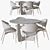 Elegant Set: Luz Chair & Cala Table 3D model small image 3