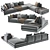 Modern Flexform Zeno 2 Sofa 3D model small image 2