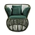 Brazilian Boho Rattan Armchair 3D model small image 9