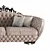 Modern Roz Sofa: V-Ray Render, UV Mapped 3D model small image 3
