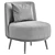 Turbosmooth Armchair: Designer Furniture for Corona Render 3D model small image 6