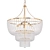 Bynes 6-Light Tiered Chandelier: Elegant Illumination 3D model small image 1