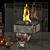 Elegant Cognac Table Fireplace 3D model small image 11