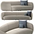 Modern Moroso Pacific Sofa 3D model small image 1