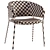 Modern Metal Dining Chair 3D model small image 4